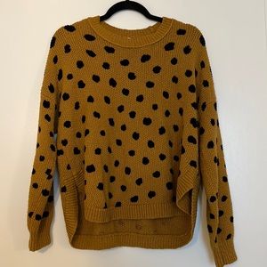 Madewell Painted Spots Pullover Sweater - in Egyptian Gold